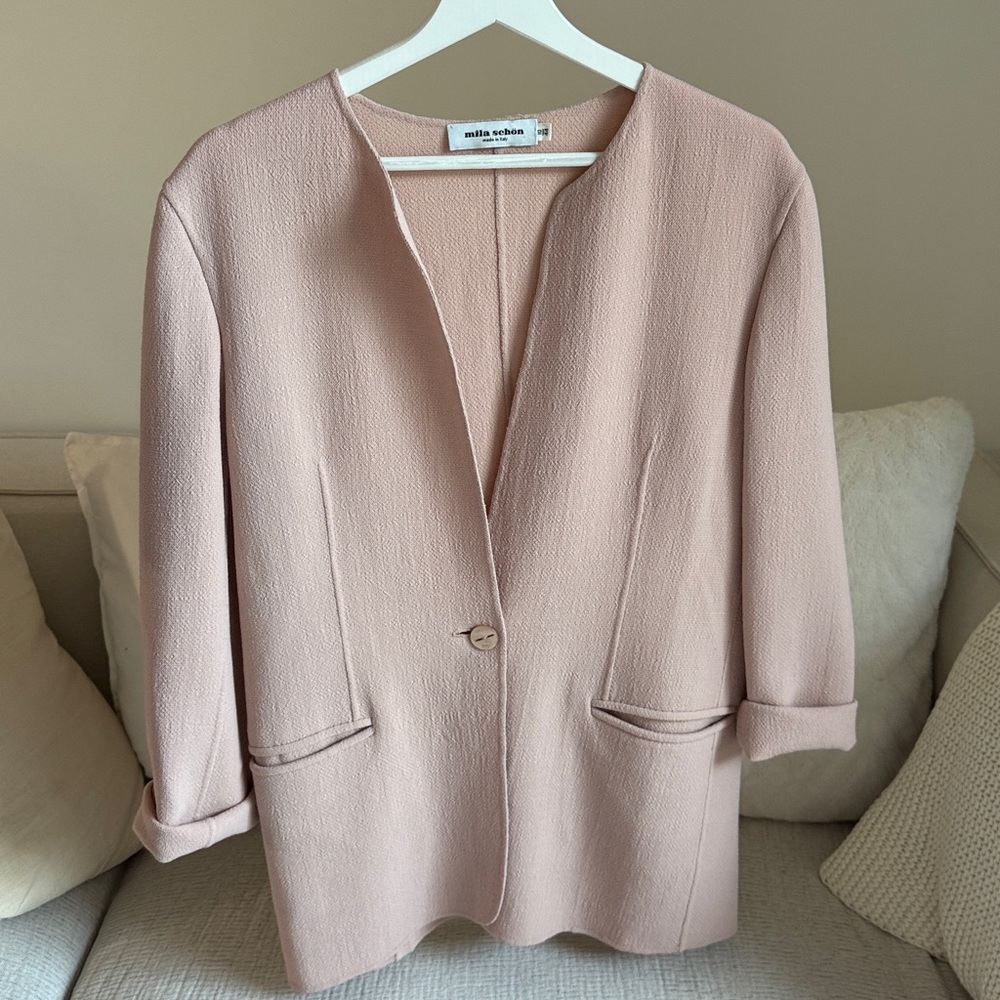 MILA SCHöN Pink Women's Blazer‎ pure wool Italian designer